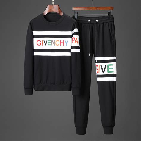 givenchy tracksuit men's black|givenchy velour tracksuit men's.